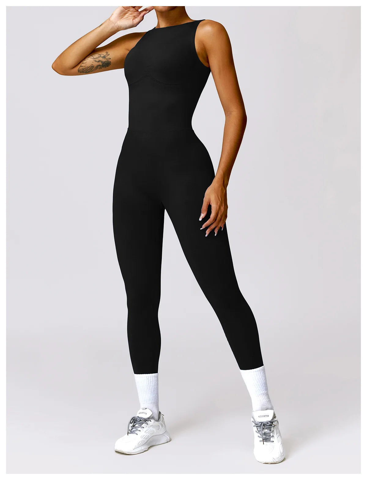 Backless Scrunch Sport Jumpsuits Raises Butt Women Sexy Monkeys One Piece Yoga Clothes Seamless Gym Fitness Dance Overalls Black