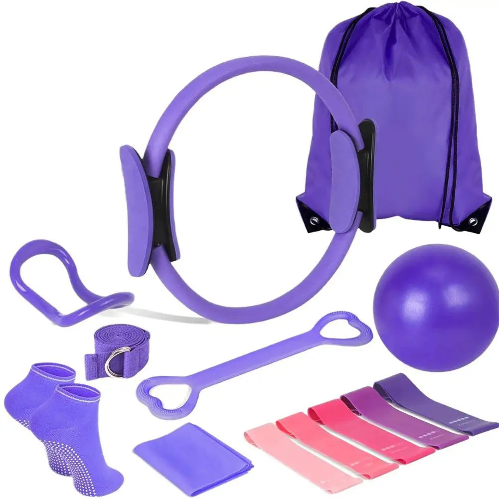 13Pcs/Set Yoga Pilates Fitness Kit Portable Professional Training Equipment Weight Loss Body Shaping Home Fitness Tools
