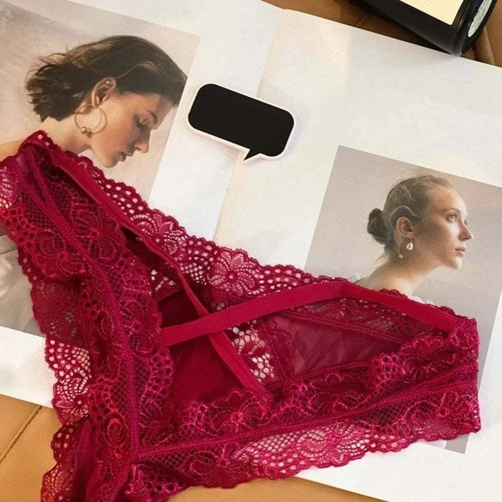 Lingerie Hollow Underwear Women Low Waist Breathable Lady Panties Seamless Briefs Lace Thong Girl Lady