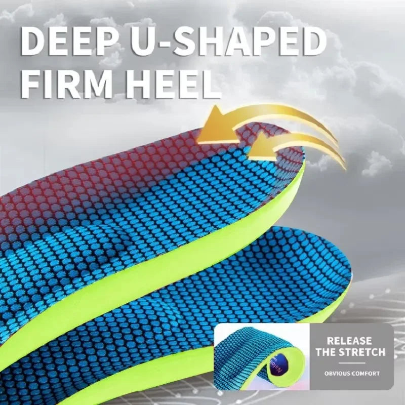 Orthopedic Insoles Feet Sport Shock-absorbing Insole Shoes Arch Support Plantar Fasciitis Templates Pads Men Women Sole Insoles