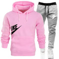 New autumn and winter jogging men's and women's sportswear set, a fashionable street hooded sweatshirt and pants 2-piece set