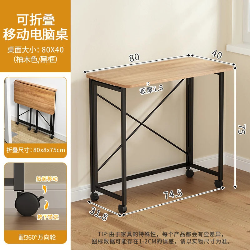 Foldable Laptop Desk for Home And Bedside Use Space-Saving Multifunctional Junior High Student Study Table