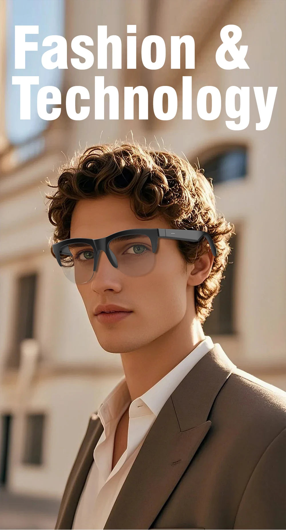 Sunglasses Glasses New Smart Bluetooth V5.3 Hands Free Calling Audio Outdoor Sports Headphones For Blue Light Blocking