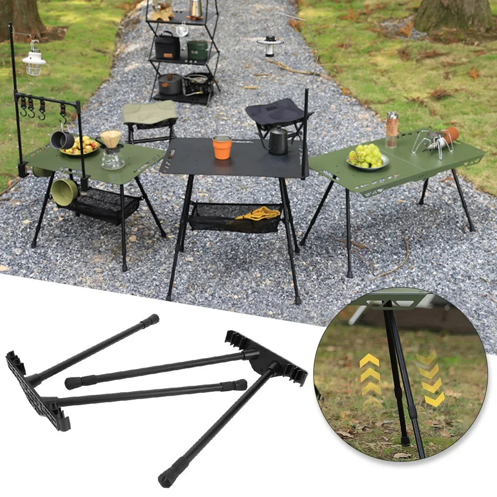 Folding Workbench Legs Metal Foldable Furniture Legs Adjustable Height Coffee Table Legs DIY Camping Equipment Outdoor Travel