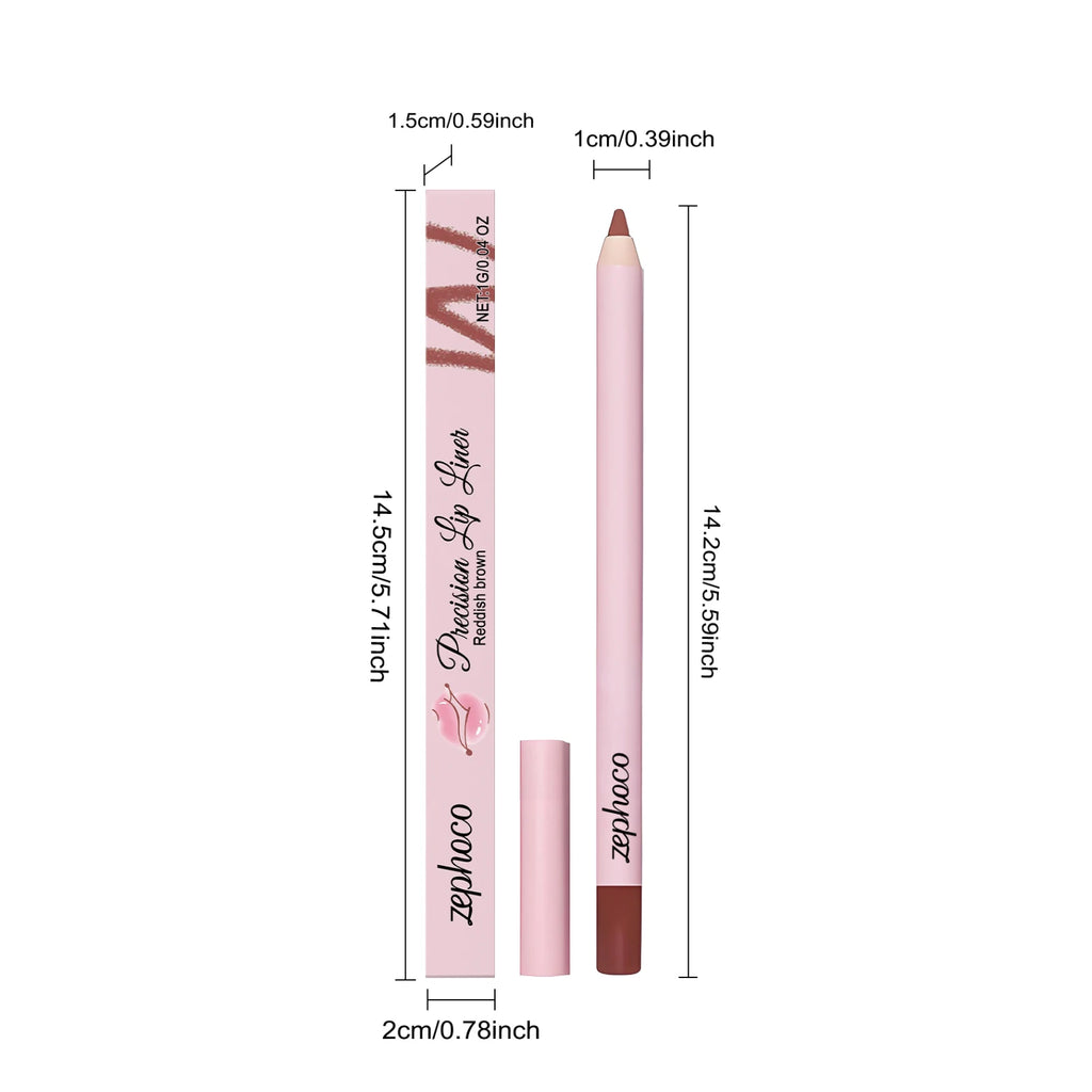 Long Lasting Waterproof Matte Lip Liner Peel-Off Lip Tattoo Tint Precise Reddish Brown Lip Contour Stain New