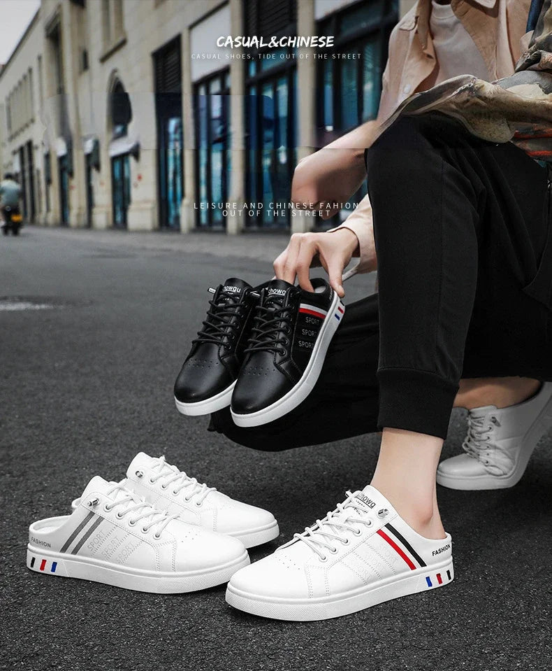 Summer Must-Haves High - End Men's Half Slippers, Fashion - Forward Flat Sneakers for Summer Designer Shoes Men
