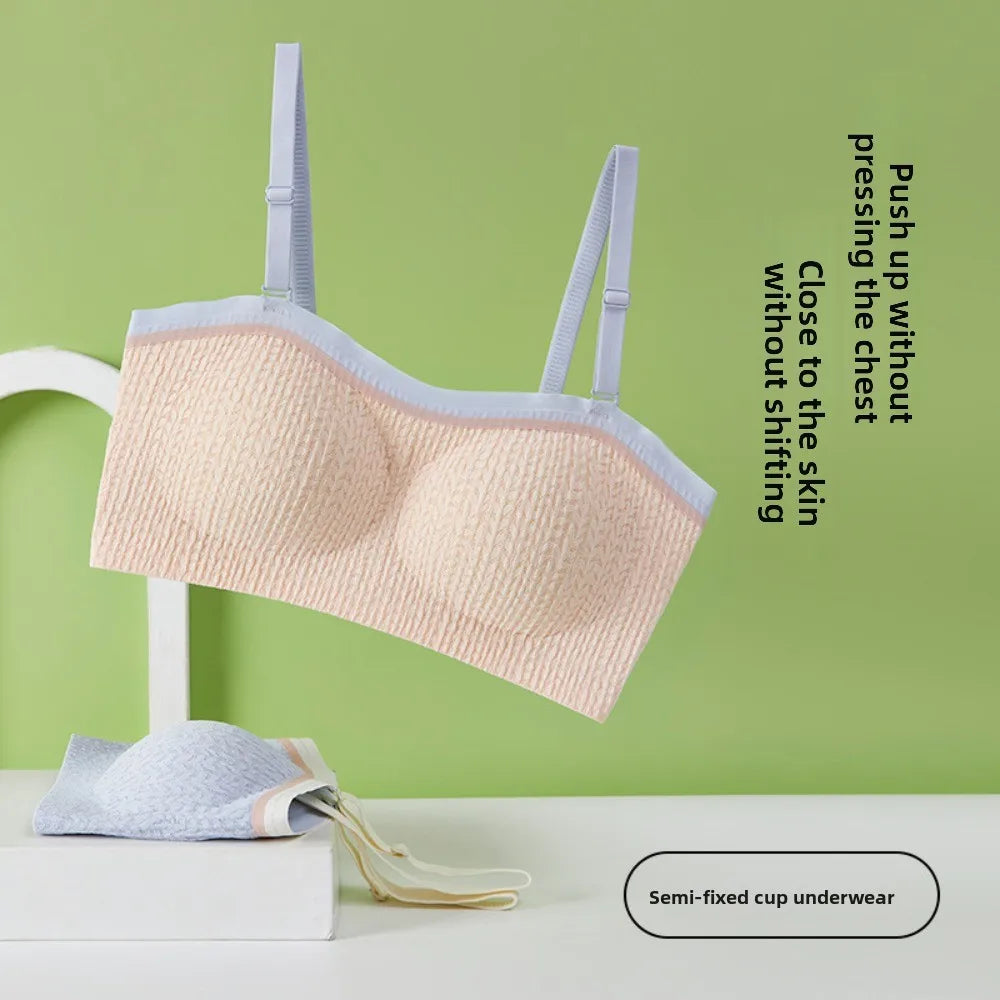 Lingerie Adjustable Wireless Bra Elastic Traceless Close-fitting Brassiere for Women Anti-sagging Shockproof Seamless Bras