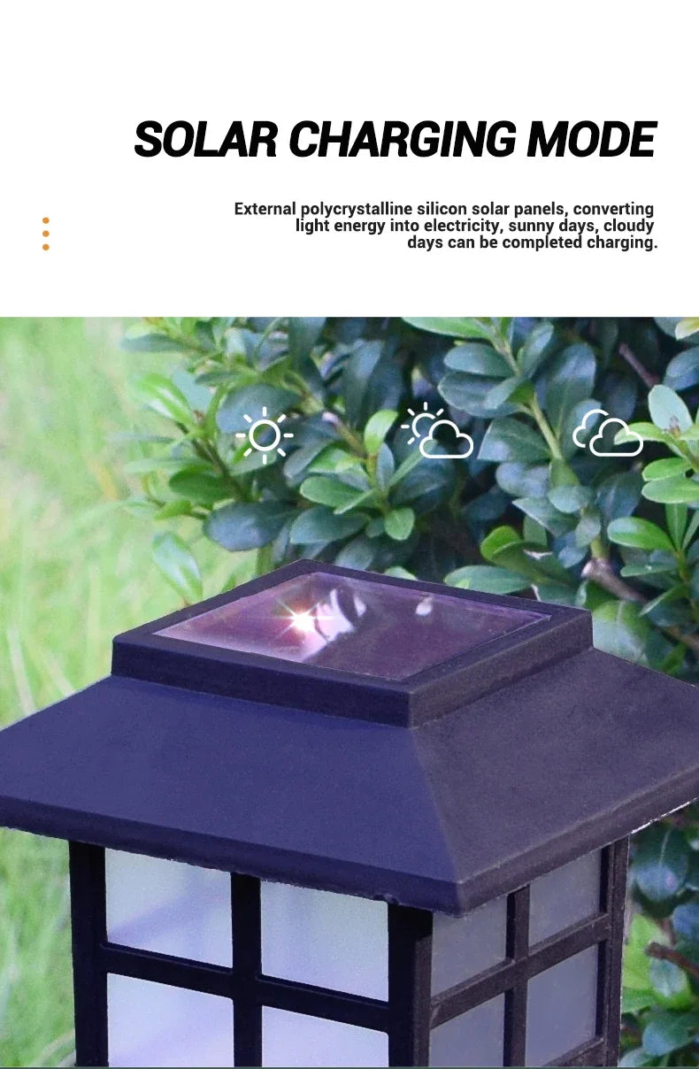 Outdoor Solar Lights Garden Lights Solar Powered Lamp Lantern Waterproof Landscape Lighting Pathway Yard Lawn Garden Decoration