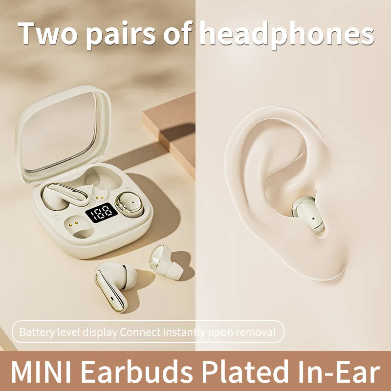 Wireless Bluetooth Earbuds Dual 2-in-1 In-ear for Sleep Running Sports Long Battery Life Couple Set