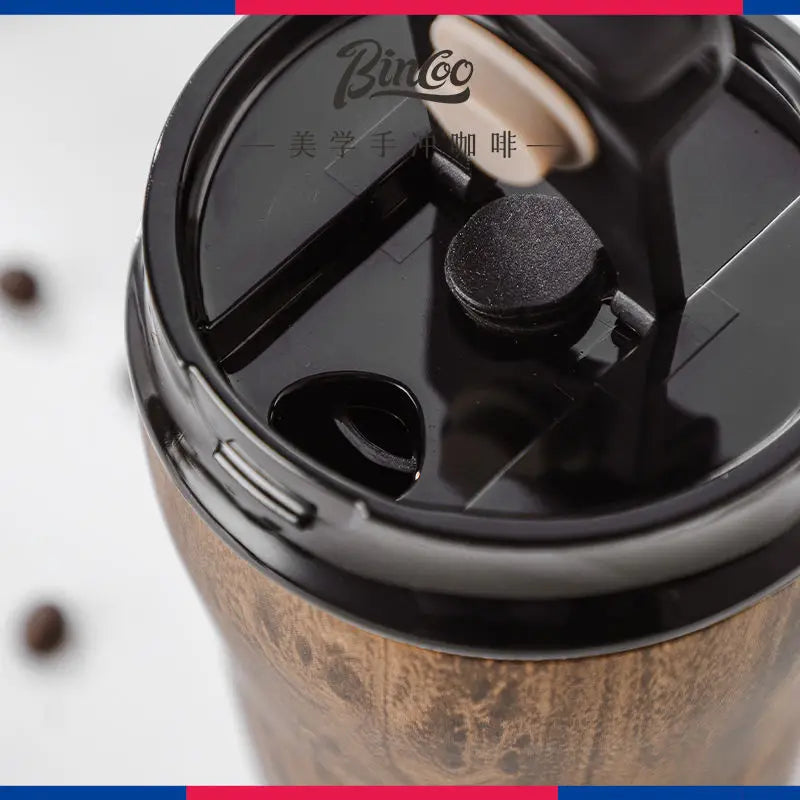 Coffee cup ceramic interior thermos cup Retro high appearance level portable stainless steel water cup