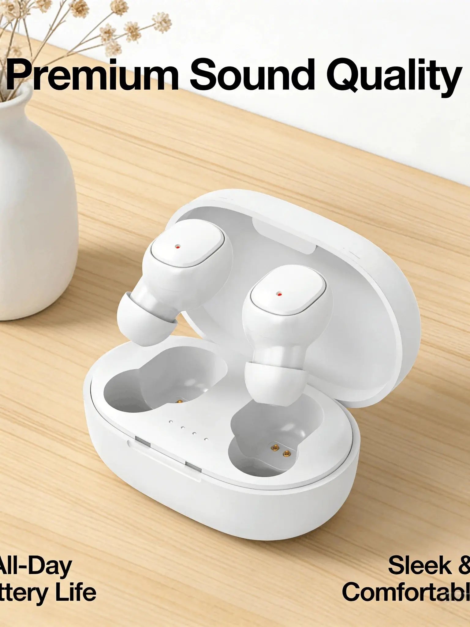 Wireless Bluetooth Earbuds, Mini In-Ear Design, Ultra Comfortable Fit, High-Definition Lossless Sound Quality.
