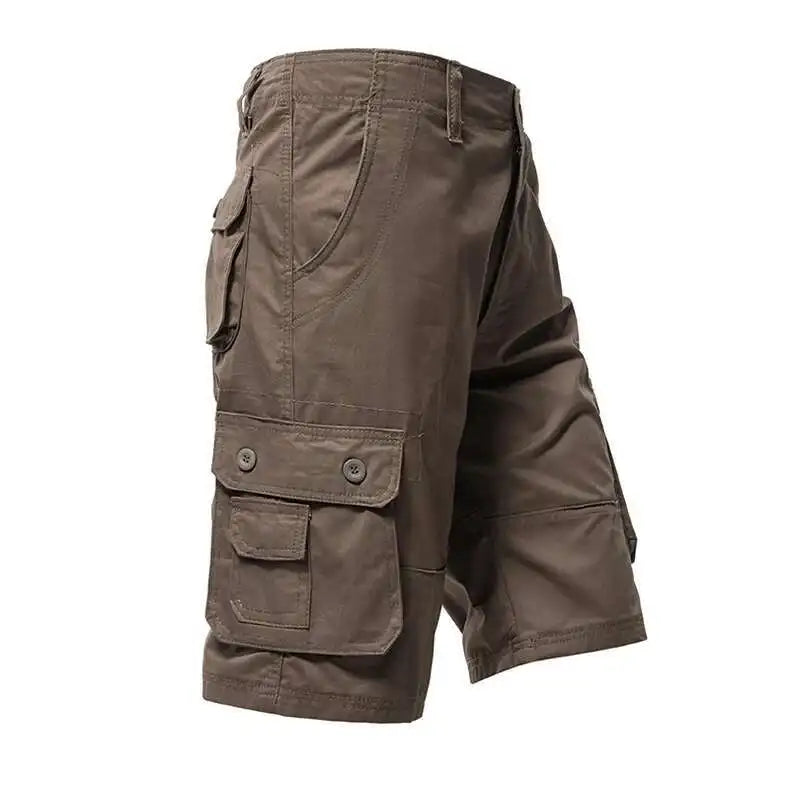 Summer  Cool Cargo Knee Men Sports Casual Bermuda Plus Size Cotton Half Golf Straight Running Gym Shorts Pants