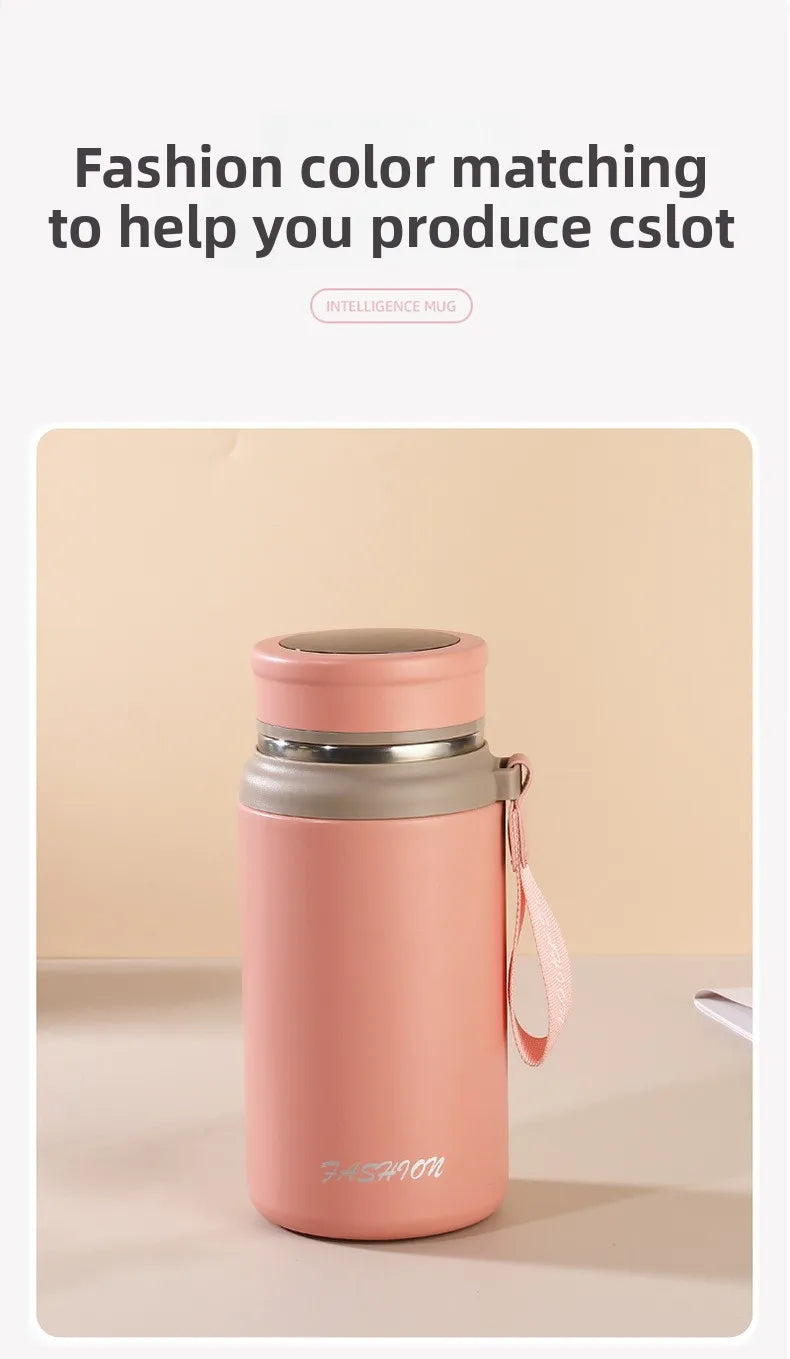 Smart thermos cup good-looking portable outdoor tea cup with temperature display High capacity 316 Stainless steel portable