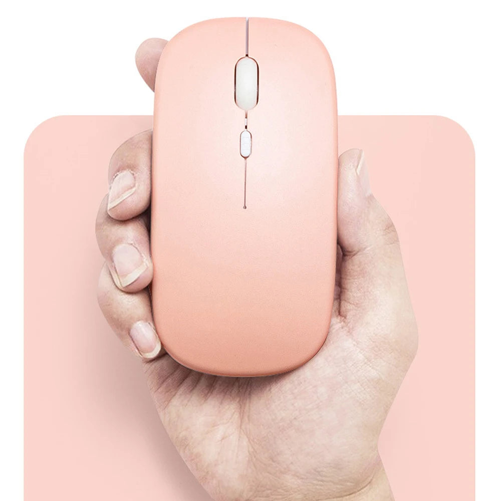 Bluetooth Mouse for Laptop/MacBook/iPad/Android PC,Rechargable Quiet Slim Wireless Mice Compatible with Windows/Linux/Tablet