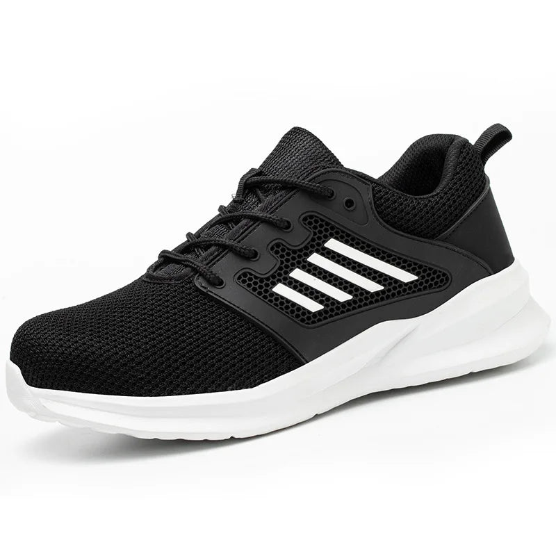 Men Work Sneakers Steel Toe Shoes light Breathable Safety Shoes Puncture-Proof Boots Fashion Indestructible Footwear Security