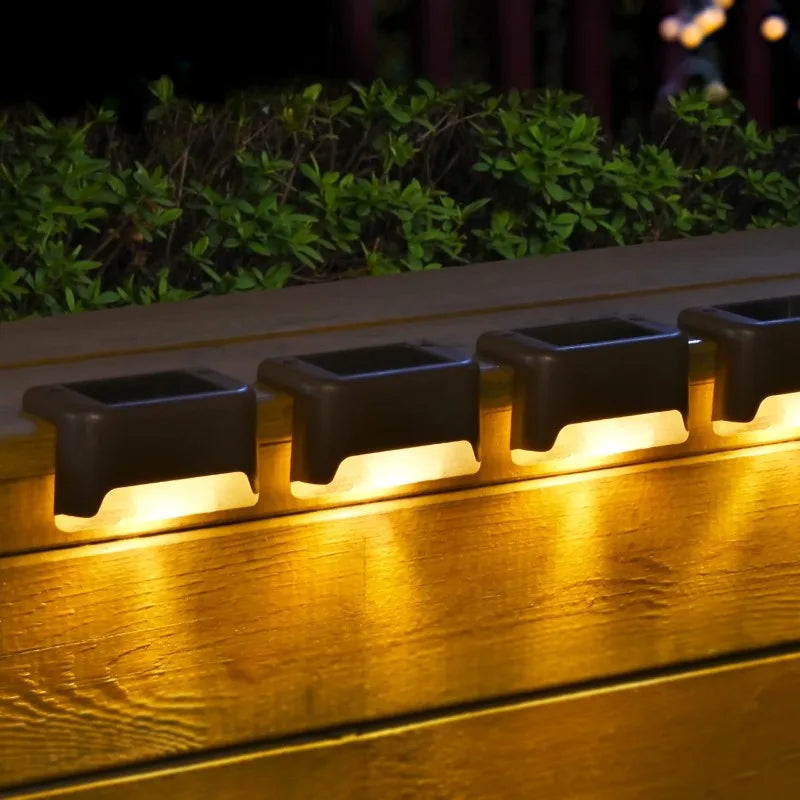 Solar LED Lights Outdoor Garden Light Deck Lamp Solar Stairs Light Waterproof Solar Step Lamp for Outdoor Patio Garden Decor