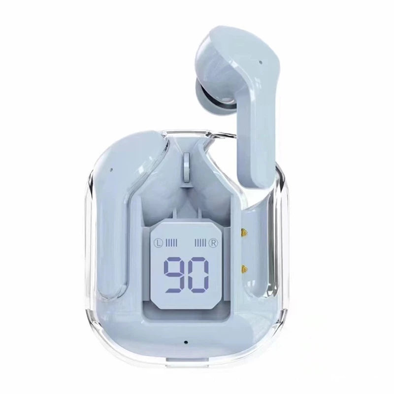 Wireless Bluetooth Headset Transparent Design with LED Digital Display Stereo Sound TWS Earphone for Sports Working-Air BT30
