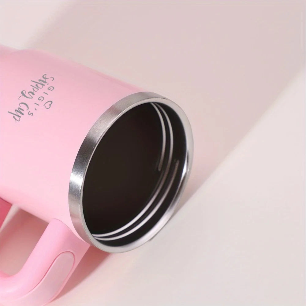 14oz Thermal Mug with Handle, 304 Stainless Steel Insulated Tumbler Vacuum Coffee Cup, Portable Water Cup Travel Thermal Cup