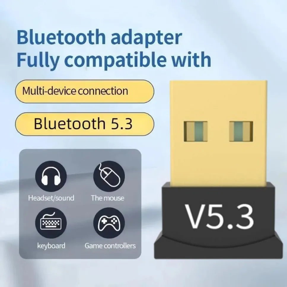USB Bluetooth 5.3 5.1 Adapter Transmitter Receiver Bluetooth Dongle Wireless Audio Adapter for Computer PC Laptop