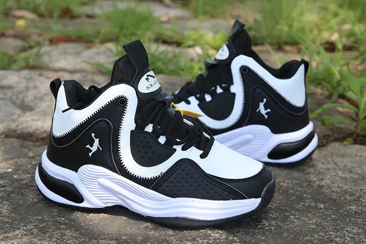 Men's High-Top Basketball Shoes New Wear-Resistant Sports Sneakers Athletic Outdoor Casual Training Boots