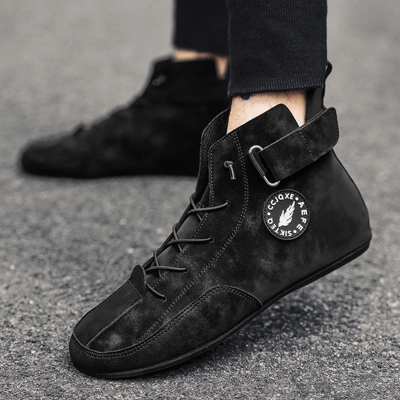 Men's Shoes Non Slip Walking Flats Comfortable Thin Bottom Lace Up Casual Shoes for Men Work Office Driving Shoes Men Footwear