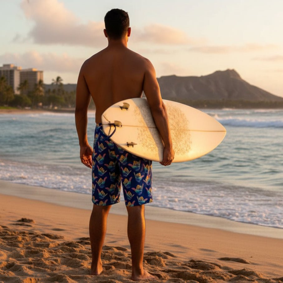 Shaka Print Men's Board Shorts