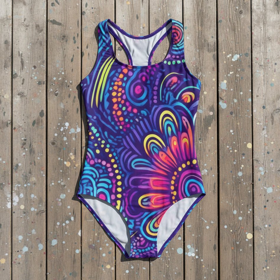 Tiki-Island-Tribal Sporty One Piece Swimsuit