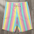 Tropical Stripes Men's Board Shorts