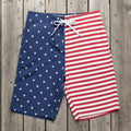 starfish N stripes | Patriotic Men's Board Shorts