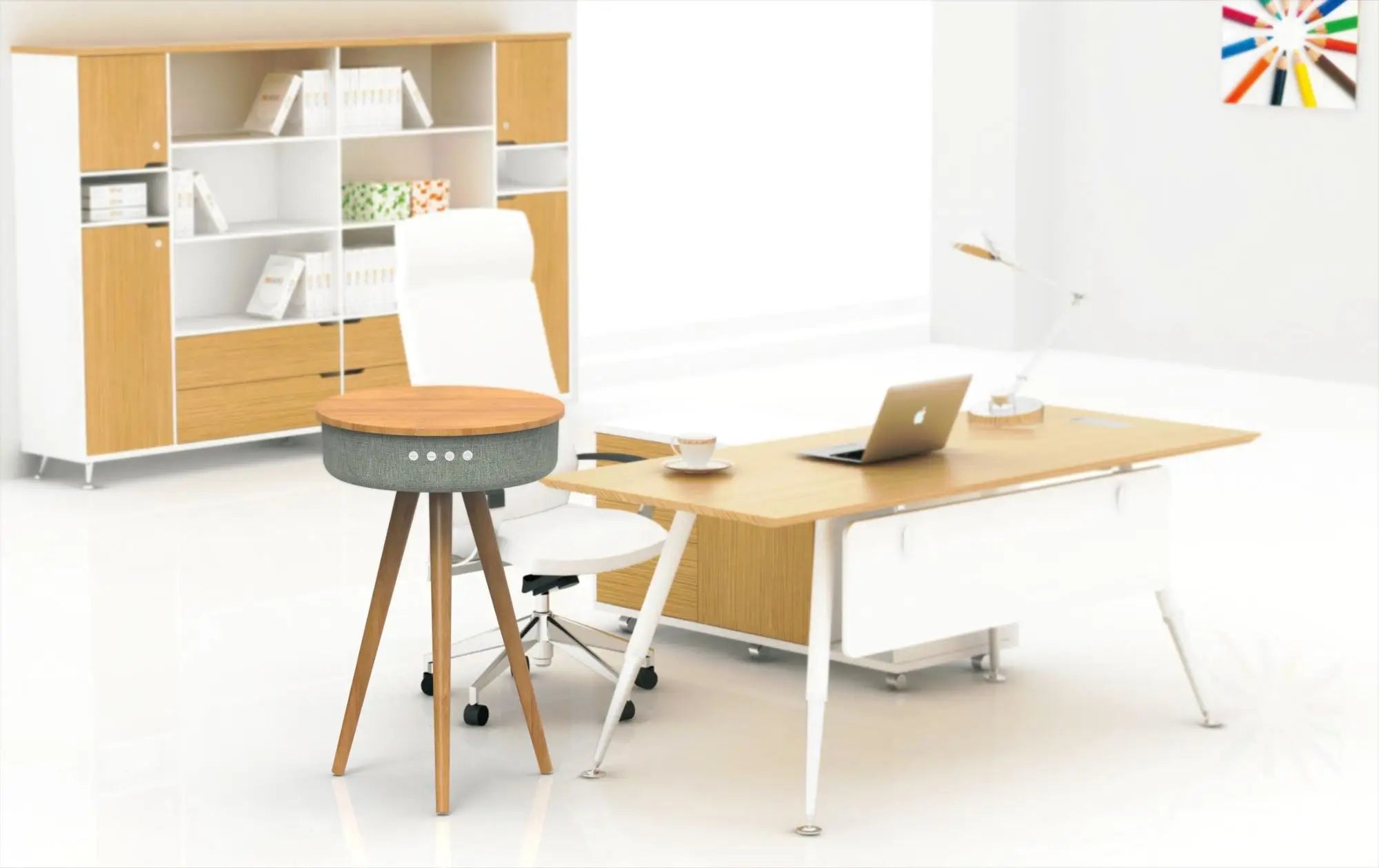 Hot Selling Wireless Charging Coffee Desk Speaker Table Bluetooth Speaker