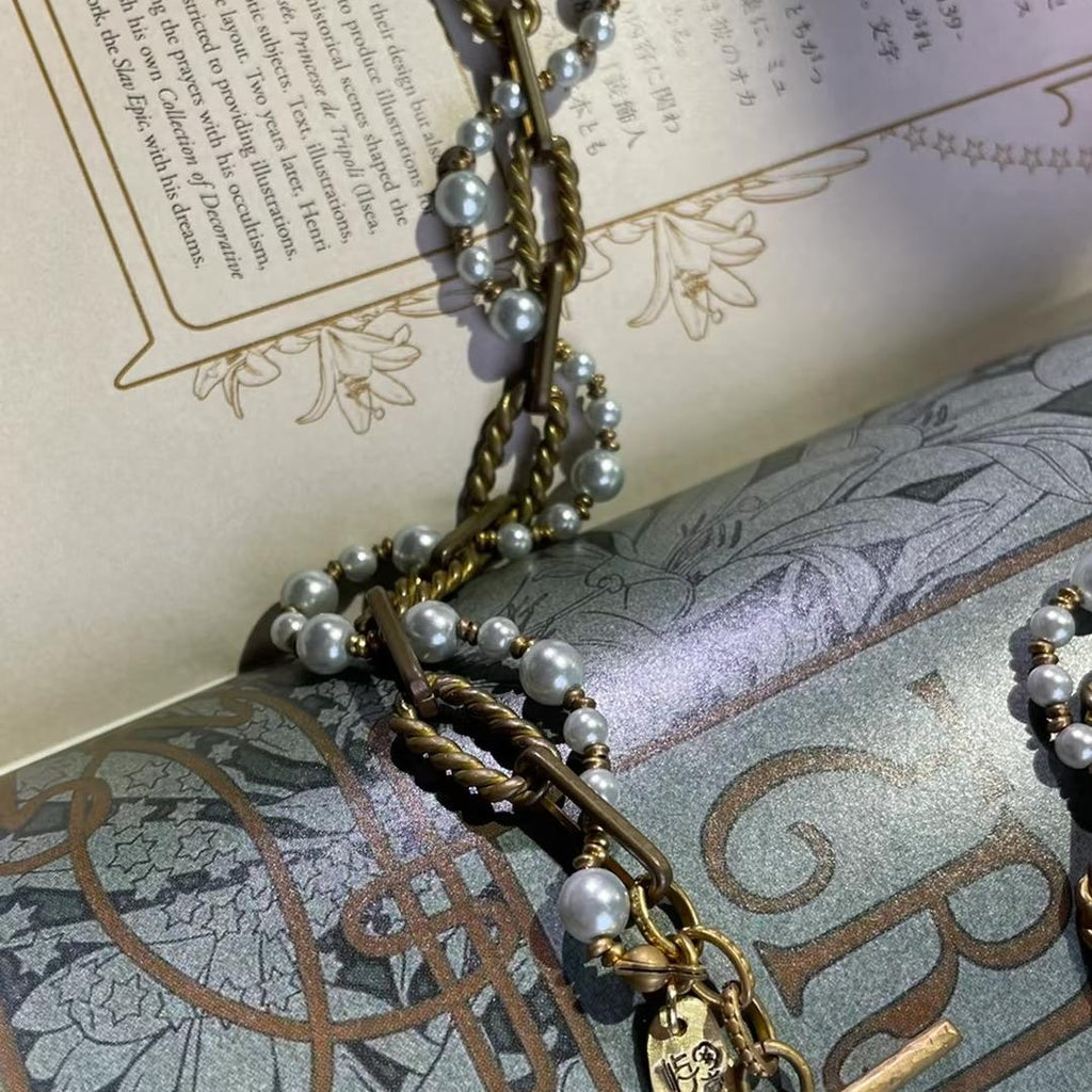 Perle Tressée Pearl Chain Bracelet