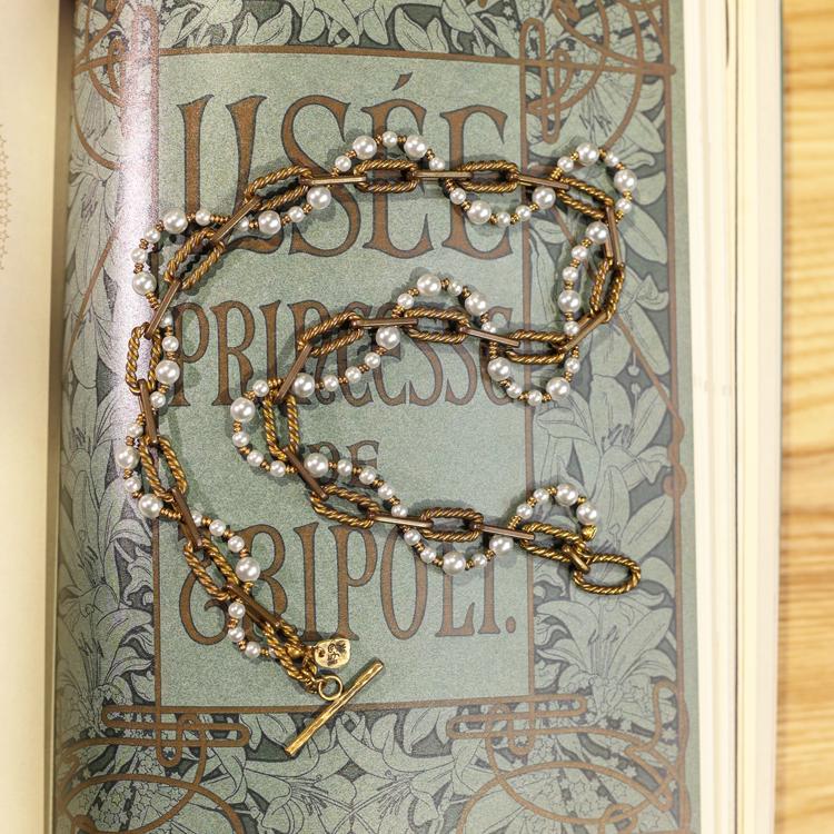 Perle Tressée Pearl Chain Necklace
