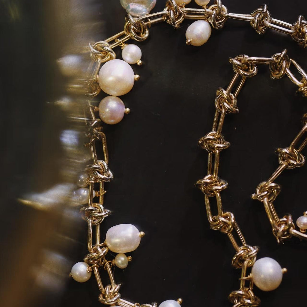 Seafoam Baroque Pearl Necklace