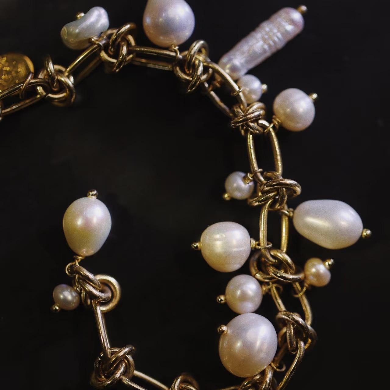 Seafoam Baroque Pearl Necklace