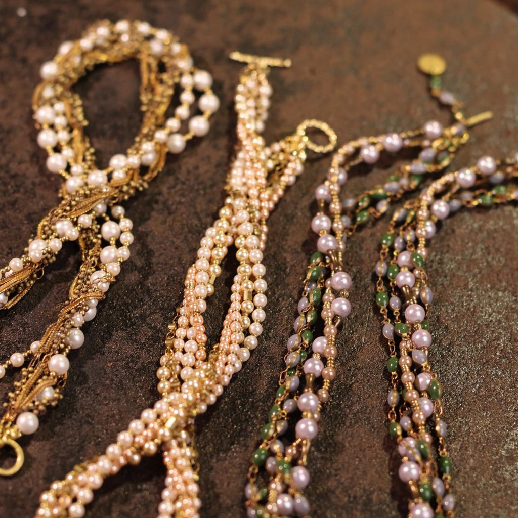 Verdant Pearl Torsade Necklace