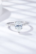 1.8 Carat Pear-Cut Sparkala™ Side Stone Ring