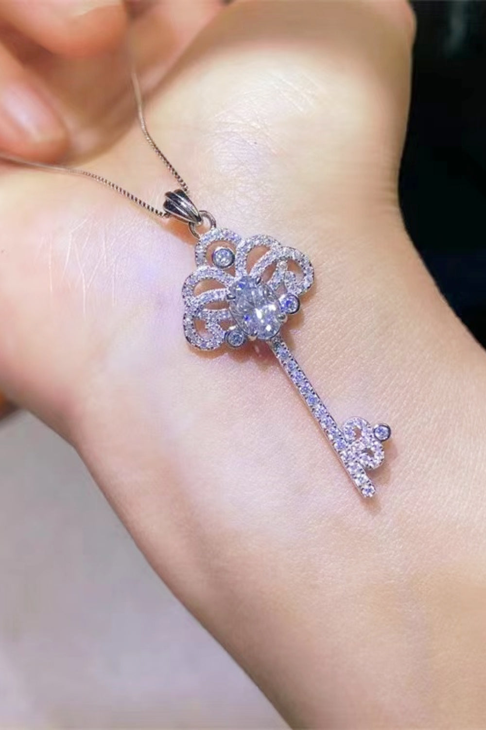 1 Carat Sparkala™ Key Pendant Necklace