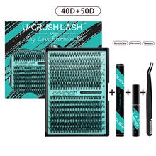 Individual Clusters Of Natural Black False Eyelashes Non-Adhesive Eyelashes Large Capacity Eyelashes