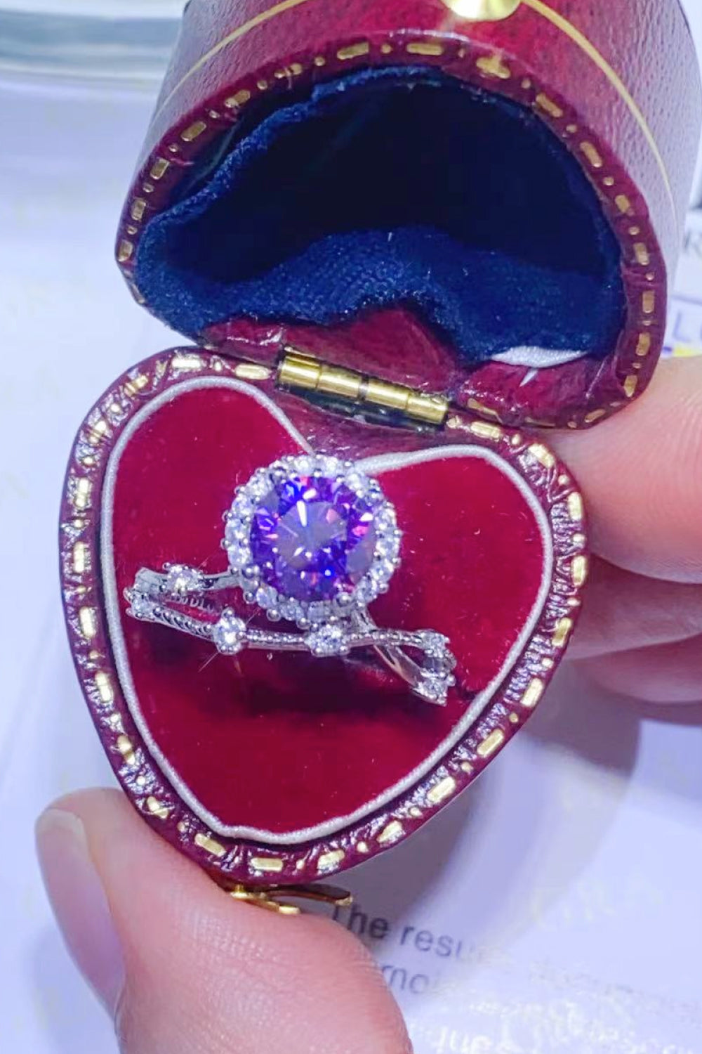 1 Carat Blue Brilliant Round Cut Sparkala™ Platinum Over Pure Sterling Silver Ring (Blue Or Purple)