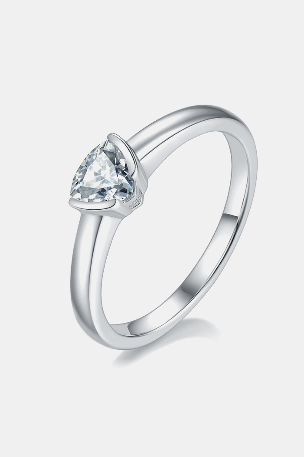 Brilliant Round Cut Sparkala™ Platinum Over Pure Sterling Silver Solitaire Ring