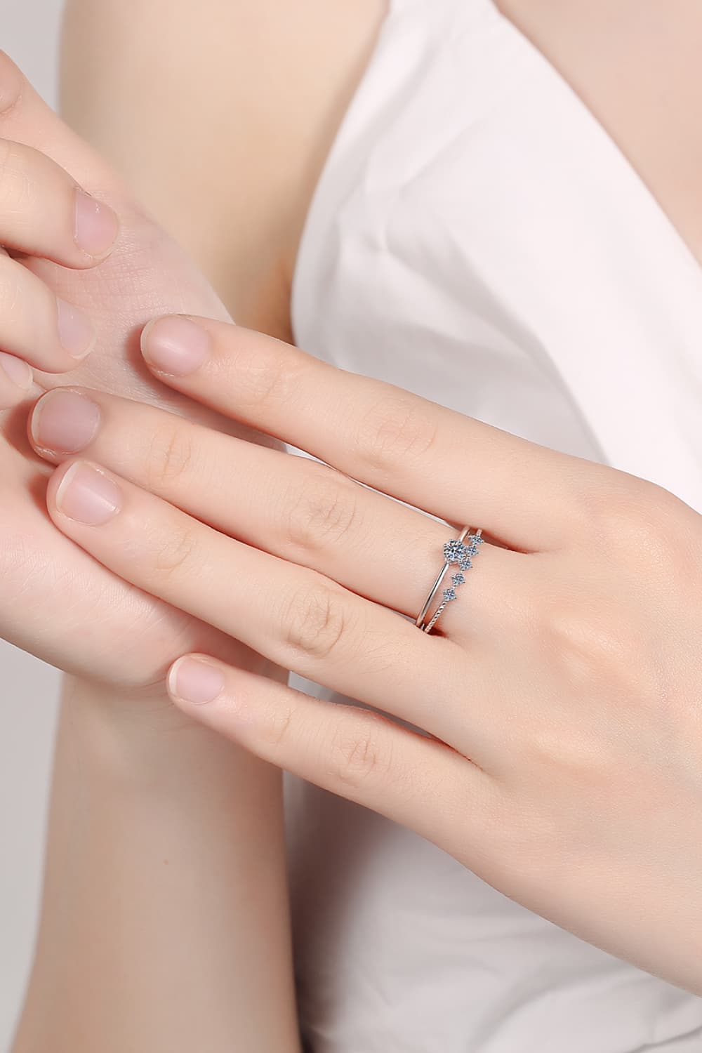Sparkala™ 925 Sterling Silver Two-Piece Ring Set