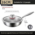 Titanium Alloy Household Flat-bottom Wok