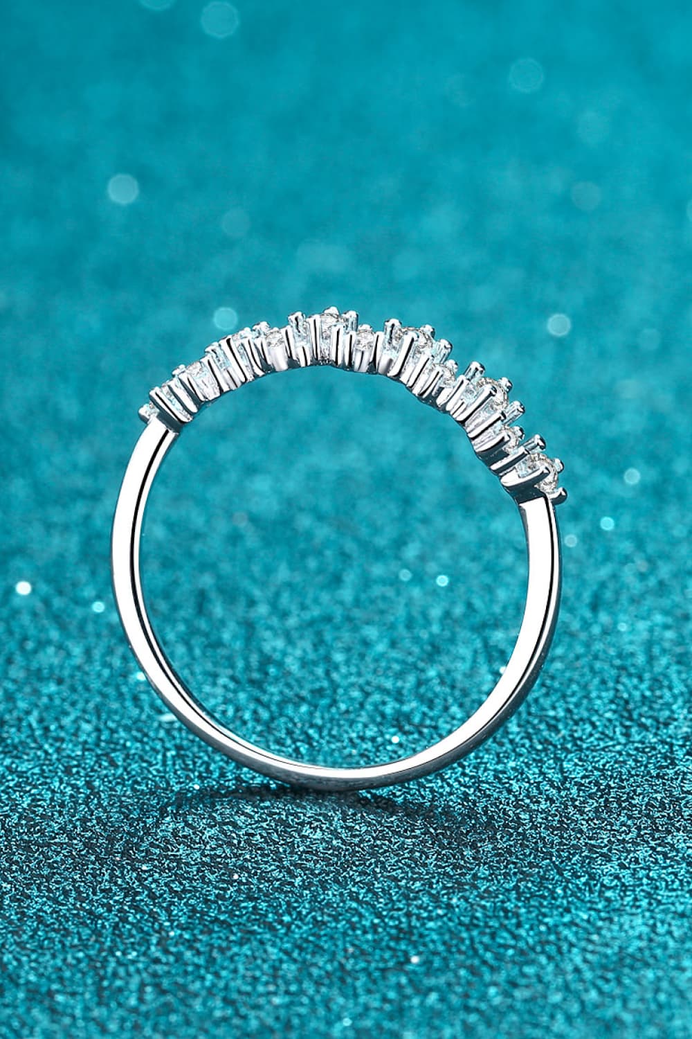 Sparkala™ Rhodium-Plated Half-Eternity Ring