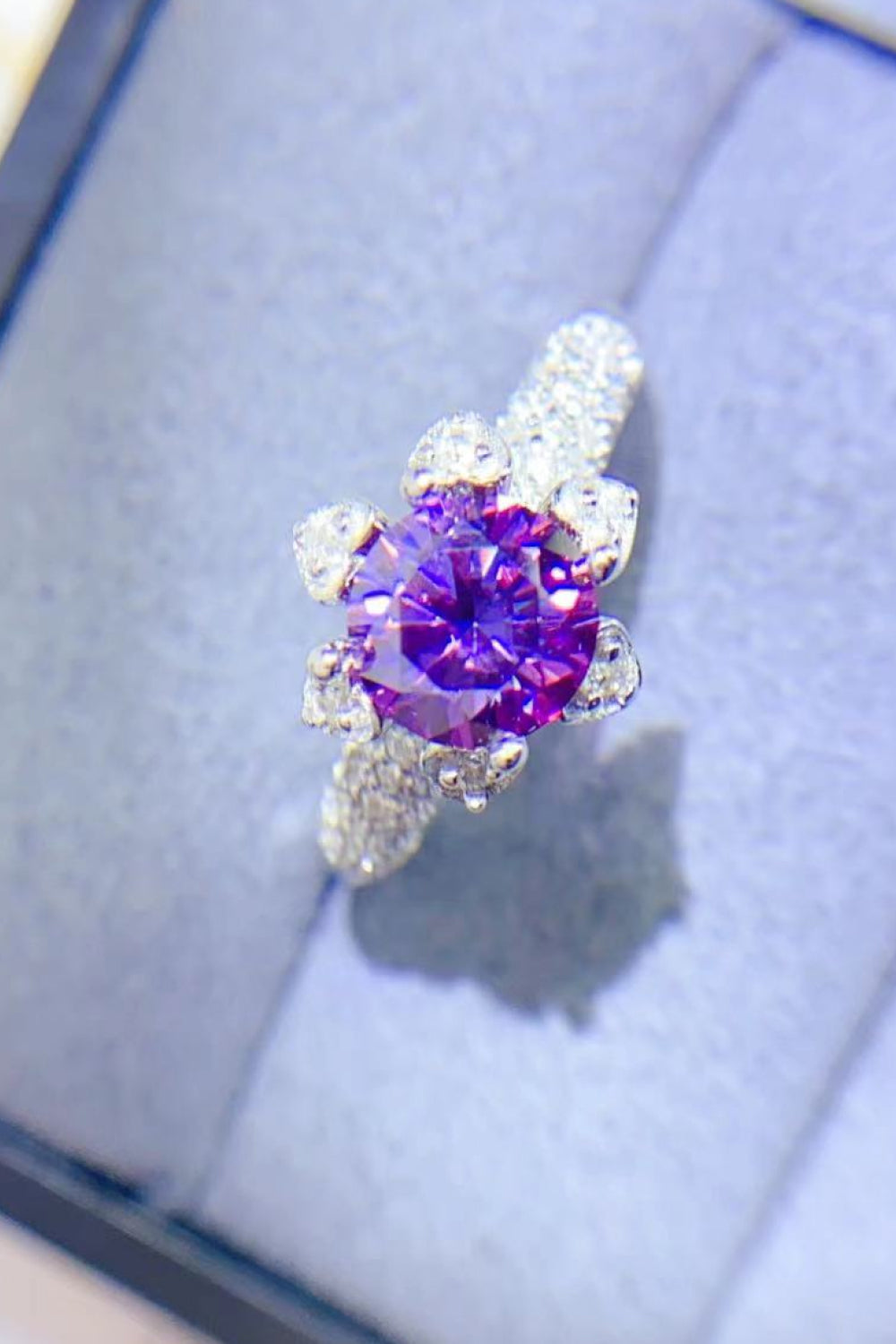 1 Carat Blue Sparkala™ Platinum Over Pure Sterling Silver Ring