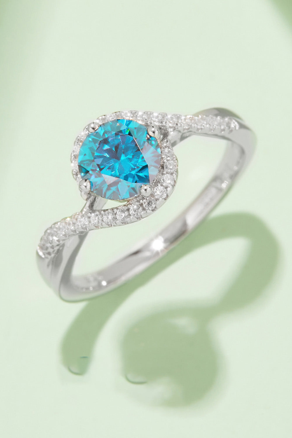 1 Carat Sparkala™ Contrast Platinum Over Pure Sterling Silver Ring (Yellow, Pink, or Blue)