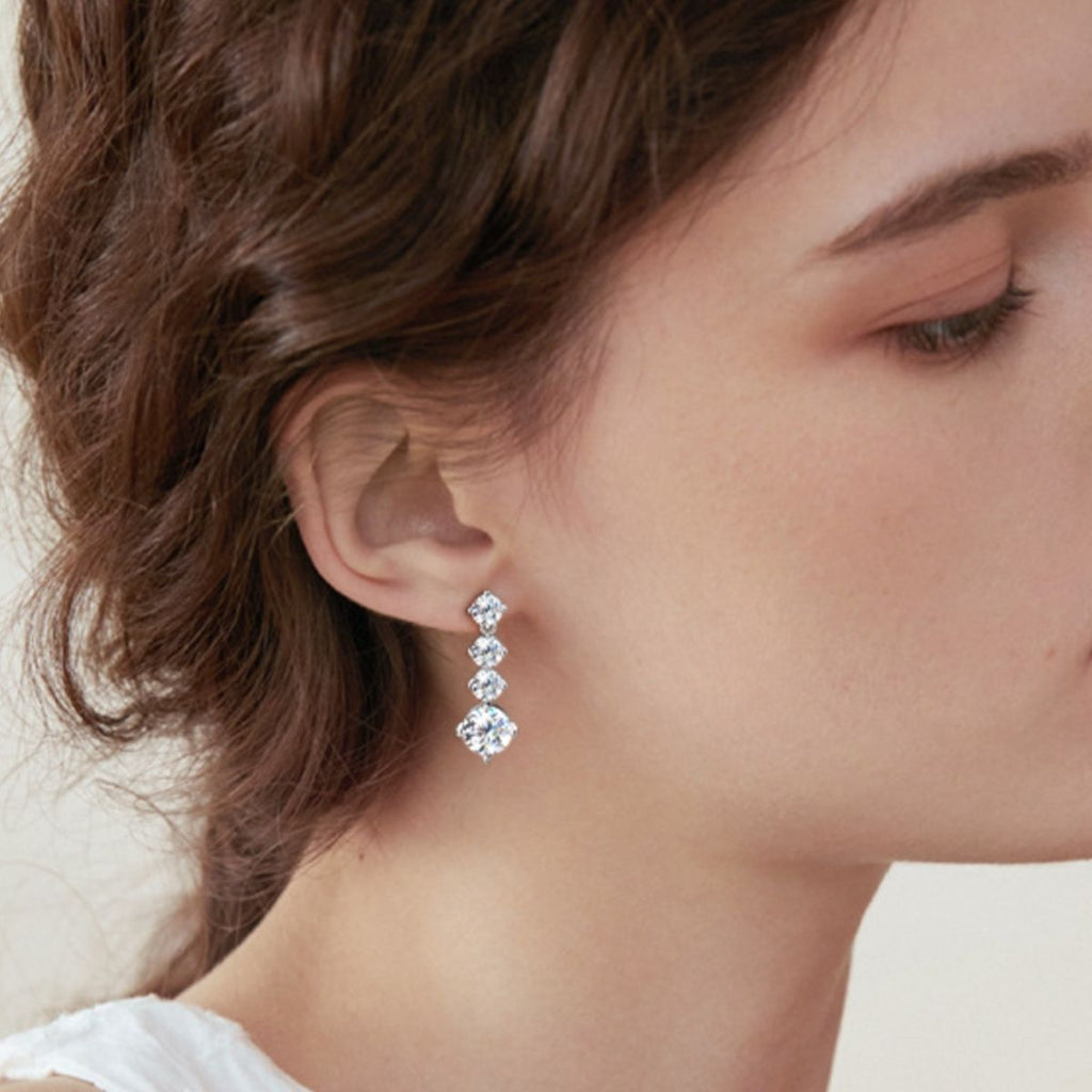 4 Carat Sparkala™ Pure Sterling Silver Earrings