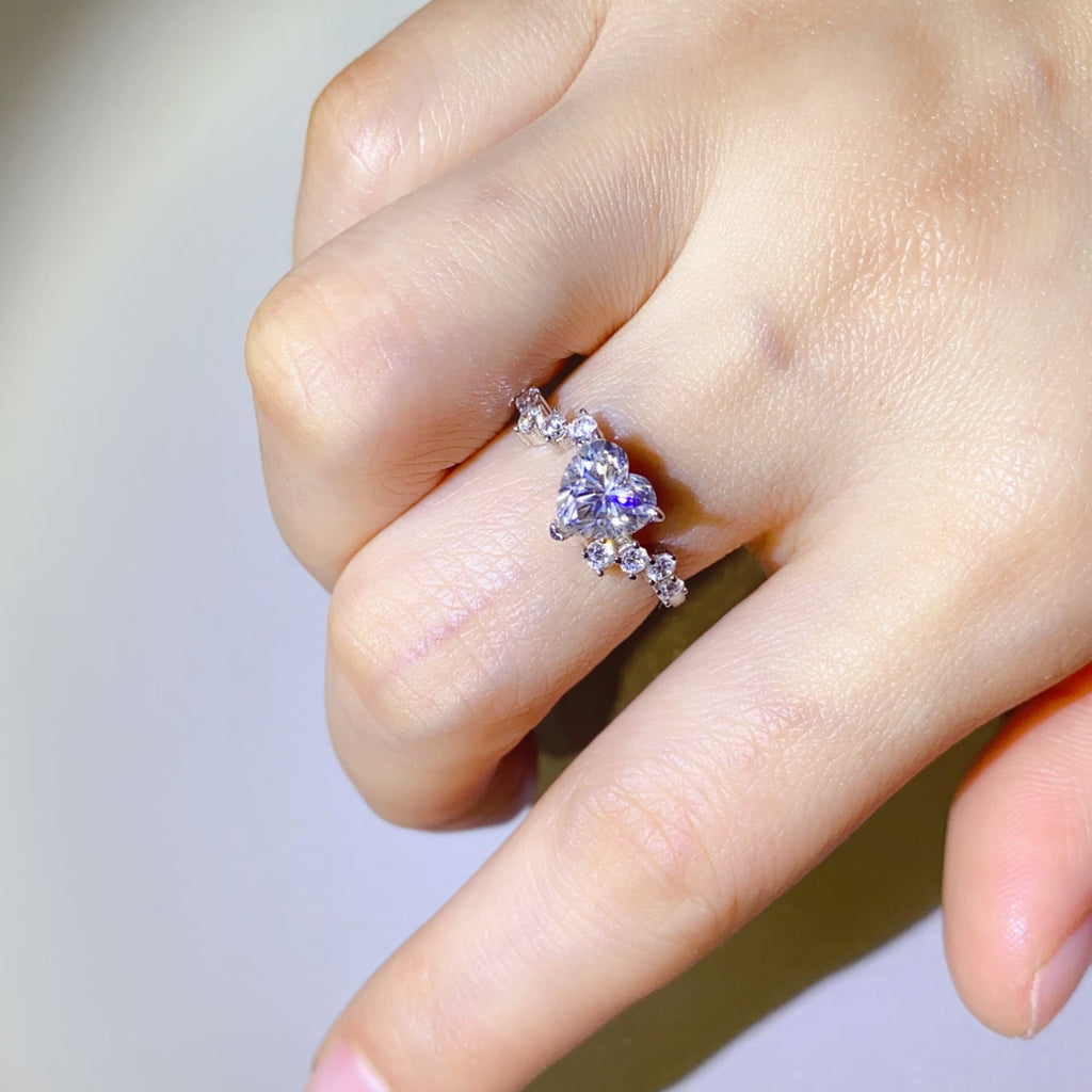 1 Carat Heart Shaped Sparkala™ Pure Sterling Silver Ring