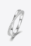 Adored Sparkala™ Crisscross Ring (Platinum Over Pure Sterling Silver)