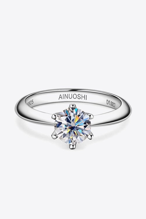 1 Carat Brilliant Round Cut Sparkala™ Platinum-Plated Ring