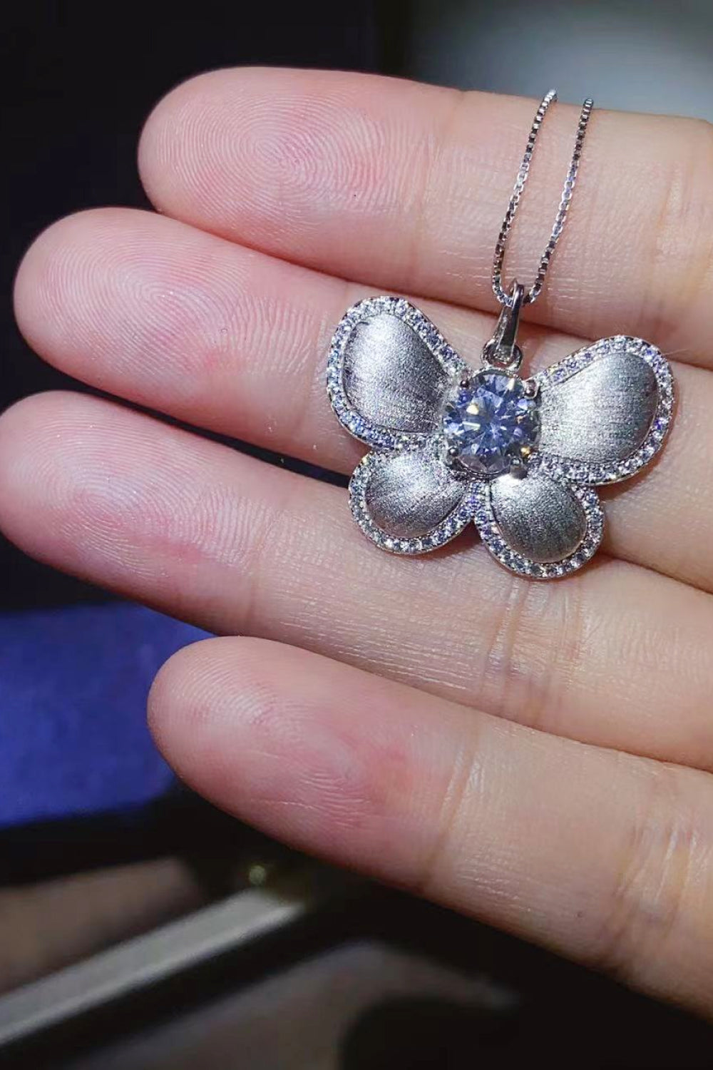 1 Carat Sparkala™ Butterfly Pendant Necklace